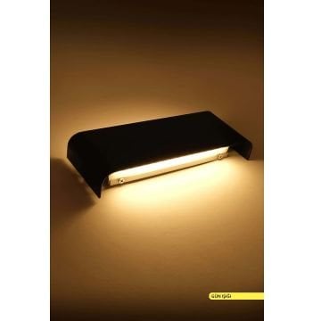 ACK AH07-03201 2x3 Watt Siyah Çift Yönlü LED Aplik - Gün Işığı (3000K)