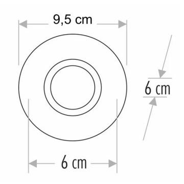 CATA CT-6625 Burçak Şeffaf-Krom Kristal Spot Kasası