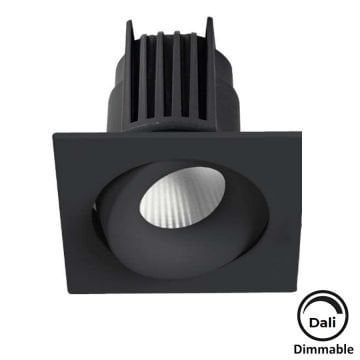 MOLLED MOL6107M Dali Dimli 12 Watt Siyah Kasa Sıva Altı Kare LED Spot