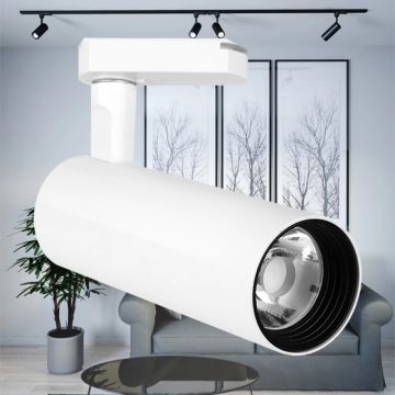 Braytron BD30-51410 Beyaz Kasa 15 Watt Trifaze PHILIPS LED Ray Spot - Ilık Beyaz (4000K)