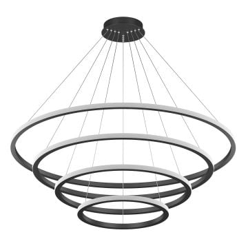GOYA GY 8220 Siyah/Beyaz Kasa 140 Watt Dörtlü Halka Lineer Avize