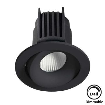 MOLLED MOL6106SM Dali Dimli 10 Watt Siyah Kasa Sıva Altı Yuvarlak LED Spot