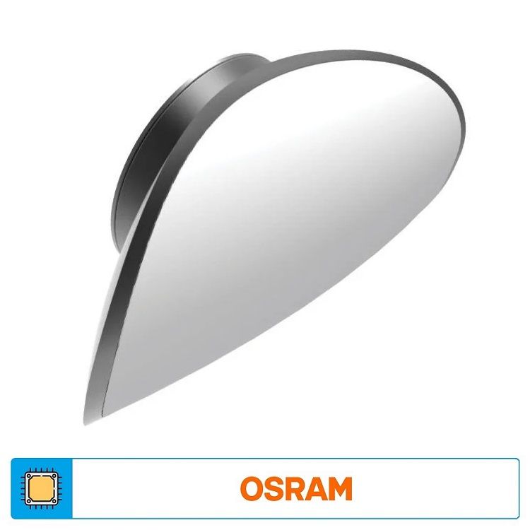 ACK AG40-01302 13 Watt Siyah Dış Mekan LED Aplik - OSRAM LED - IP54 - Gün Işığı (3000K) - Metal Gövde