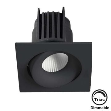 MOLLED MOL6107M Triac Dimli 12 Watt Siyah Kasa Sıva Altı Kare LED Spot