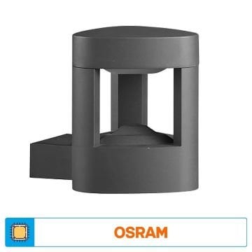 ACK AG43-01802 7 Watt Siyah Dış Mekan LED Aplik - OSRAM LED - Gün Işığı (3000K) - IP54 - Metal Gövde