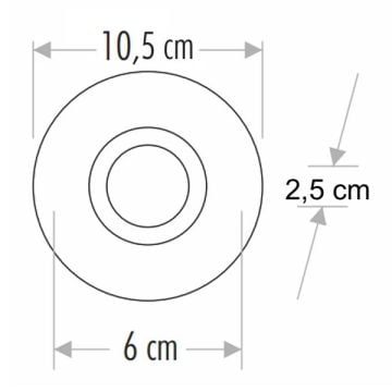 CATA CT-6639 İpek LED Efektli Şeffaf-Krom Kristal Spot Kasası