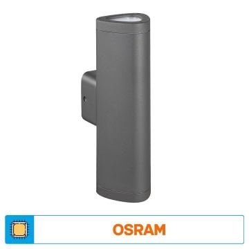 ACK AG40-00802 10 Watt Siyah Tek Yönlü Dış Mekan LED Aplik - OSRAM LED - IP54 - Gün Işığı (3000K) - Metal Gövde