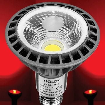 goldX ZE584-R 12 Watt Kırmızı PAR30 LED Ampul