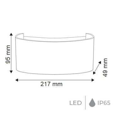 HOROZ 076-039-0008-P PROTON 8 Watt Siyah Çift Yönlü Dış Mekan LED Aplik - Plastik Kasa - Ilık Beyaz (4200K)