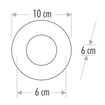 CATA CT-6584 Berfin Şeffaf-Krom Kristal Spot Kasası