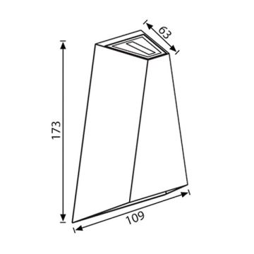 JUPITER LW427 2x3 Watt Antrasit Çift Yönlü Dış Mekan LED Aplik - Metal - Gün Işığı (3000K)