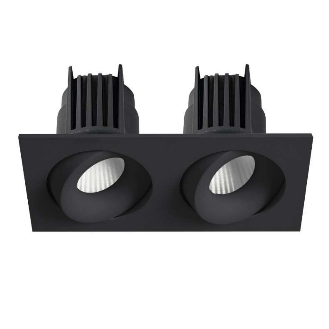 MOLLED MOL6109M 2x10 Watt Siyah Kasa Sıva Altı İkili LED Spot