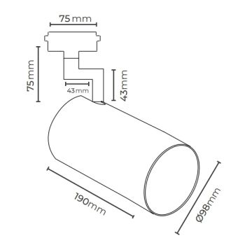 MOLLED MOL2055 Siyah/Beyaz Kasa 18 Watt LED Ray Spot (SAMSUNG/OSRAM LED & EAGLERISE Driver)