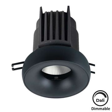 MOLLED MOL4177M Dali Dimli 12 Watt Siyah Kasa Sıva Altı Yuvarlak LED Spot (SAMSUNG/OSRAM/PHILIPS LED & EAGLERISE/PHILIPS/LIFUD Driver)