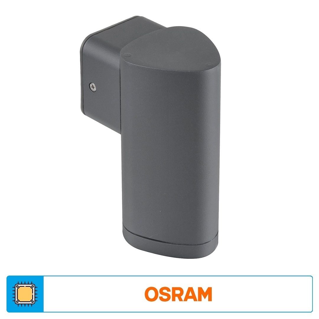 ACK AG40-00702 5 Watt Siyah Tek Yönlü Dış Mekan LED Aplik - OSRAM LED - IP54 - Gün Işığı (3000K) - Metal Gövde