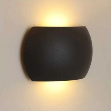 ACK AH07-07901 2x3 Watt Siyah Çift Yönlü Dış Mekan LED Aplik - Gün Işığı (3000K) - IP54 - Metal Gövde