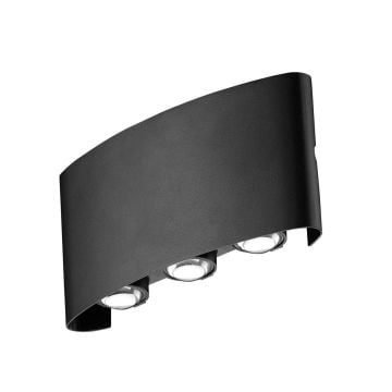 HOROZ 076-039-0006 PROTON 6 Watt Siyah Çift Yönlü Dış Mekan LED Aplik - Plastik Kasa - Ilık Beyaz (4200K)