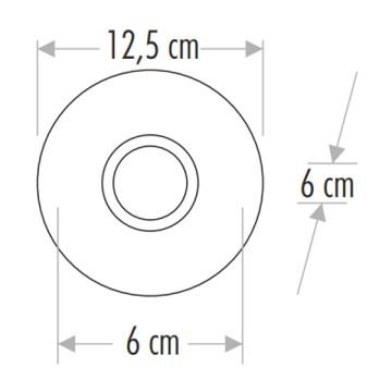 CATA CT-6583 Hanımeli LED Efektli Şeffaf-Krom Kristal Spot Kasası