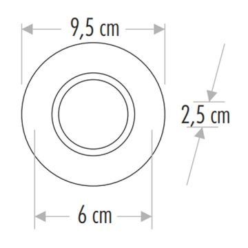CATA CT-6637 Mercan Şeffaf-Krom Kristal Spot Kasası