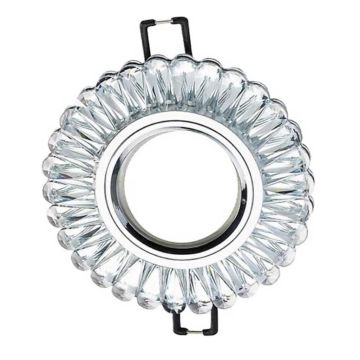 CATA CT-6638 Ateş Şeffaf-Krom Kristal Spot Kasası