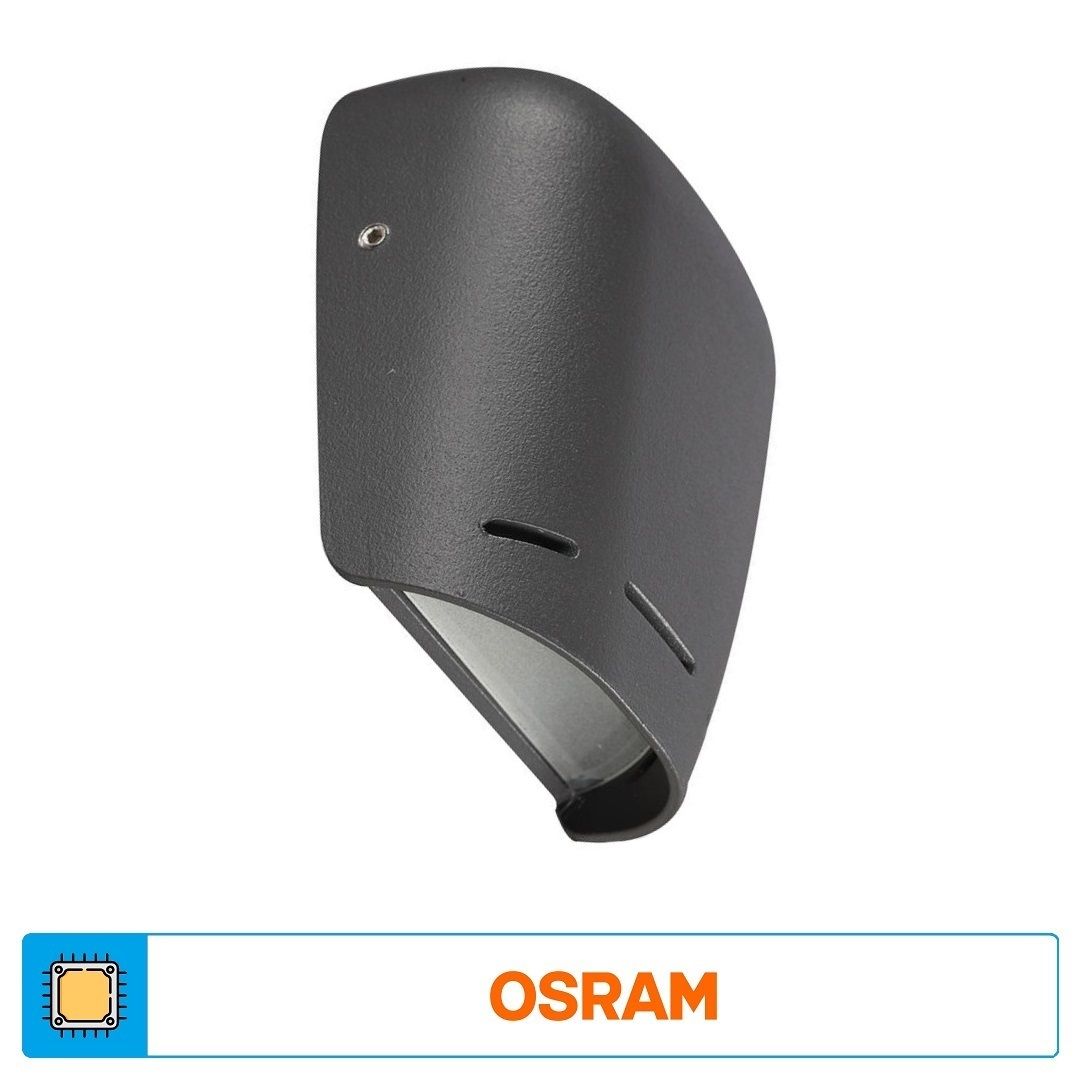 ACK AG40-00902 3.5 Watt Siyah Tek Yönlü Dış Mekan LED Aplik - OSRAM LED - IP54 - Gün Işığı (3000K) - Metal Gövde