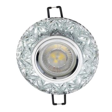CATA CT-6598 Sim LED Efektli Şeffaf-Krom Kristal Spot Kasası