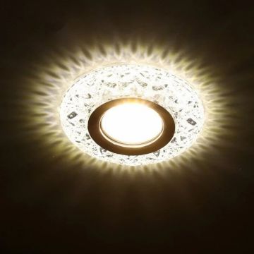 CATA CT-6598 Sim LED Efektli Şeffaf-Krom Kristal Spot Kasası