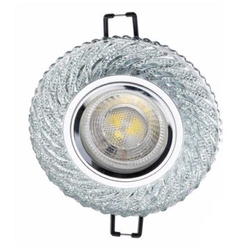 CATA CT-6613 Buse Şeffaf-Krom Kristal Spot Kasası