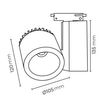 MOLLED MOL2028 Beyaz Kasa 33 Watt LED Ray Spot (SAMSUNG/OSRAM LED & OSRAM/PHILIPS Driver)