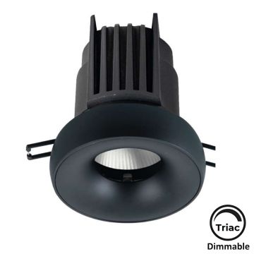 MOLLED MOL4177M Triac Dimli 12 Watt Siyah Kasa Sıva Altı Yuvarlak LED Spot (SAMSUNG/OSRAM/PHILIPS LED & EAGLERISE/PHILIPS/LIFUD Driver)