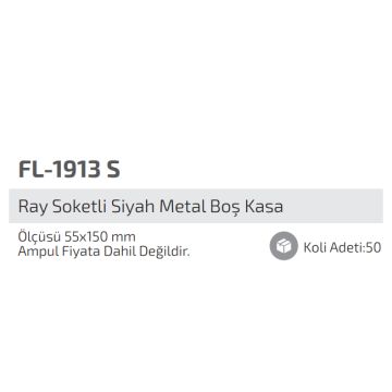 FORLIFE FL-1913 S Siyah Ray Spot Kasası - GU10 Duylu - Metal