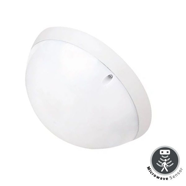 HOROZ 400-413-115 AQUA DOLUNAY Beyaz Sensörlü Dış Mekan LED Armatür - Gün Işığı (3000K) [Plastik Kasa]
