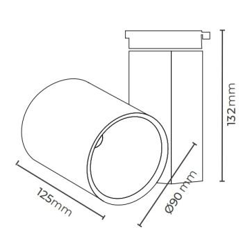 MOLLED MOL2054 Siyah/Beyaz Kasa 26 Watt LED Ray Spot (SAMSUNG/OSRAM LED & EAGLERISE Driver)