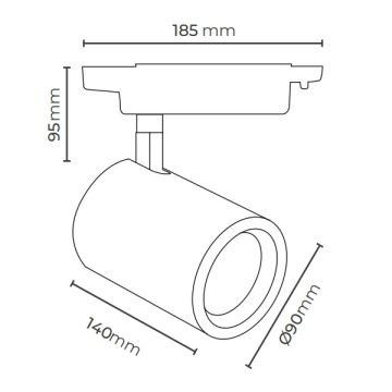 MOLLED MOL2050 Siyah Kasa 26 Watt LED Ray Spot (SAMSUNG/OSRAM LED & EAGLERISE Driver)