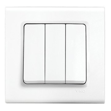 VİKO Linnera/Rollina 90440068 Üçlü Anahtar [Beyaz]