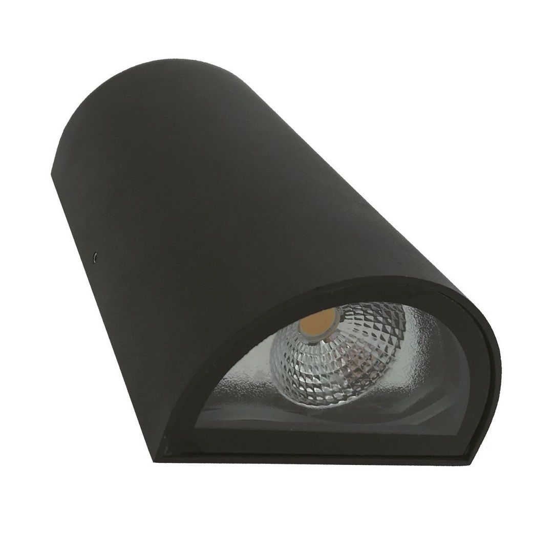 ACK AH07-07601 2x3 Watt Siyah Çift Yönlü Dış Mekan LED Aplik - Gün Işığı (3000K) - IP54 - Metal Gövde