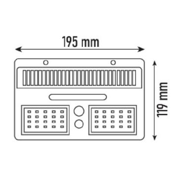 NOAS YL84-4001-S PLÜTON 40 Watt Siyah Sensörlü Solar Aplik - Beyaz Işık (6500K)