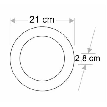 CATA CT-5238 30 Watt Siyah Kasa Sıva Üstü Yuvarlak LED Panel