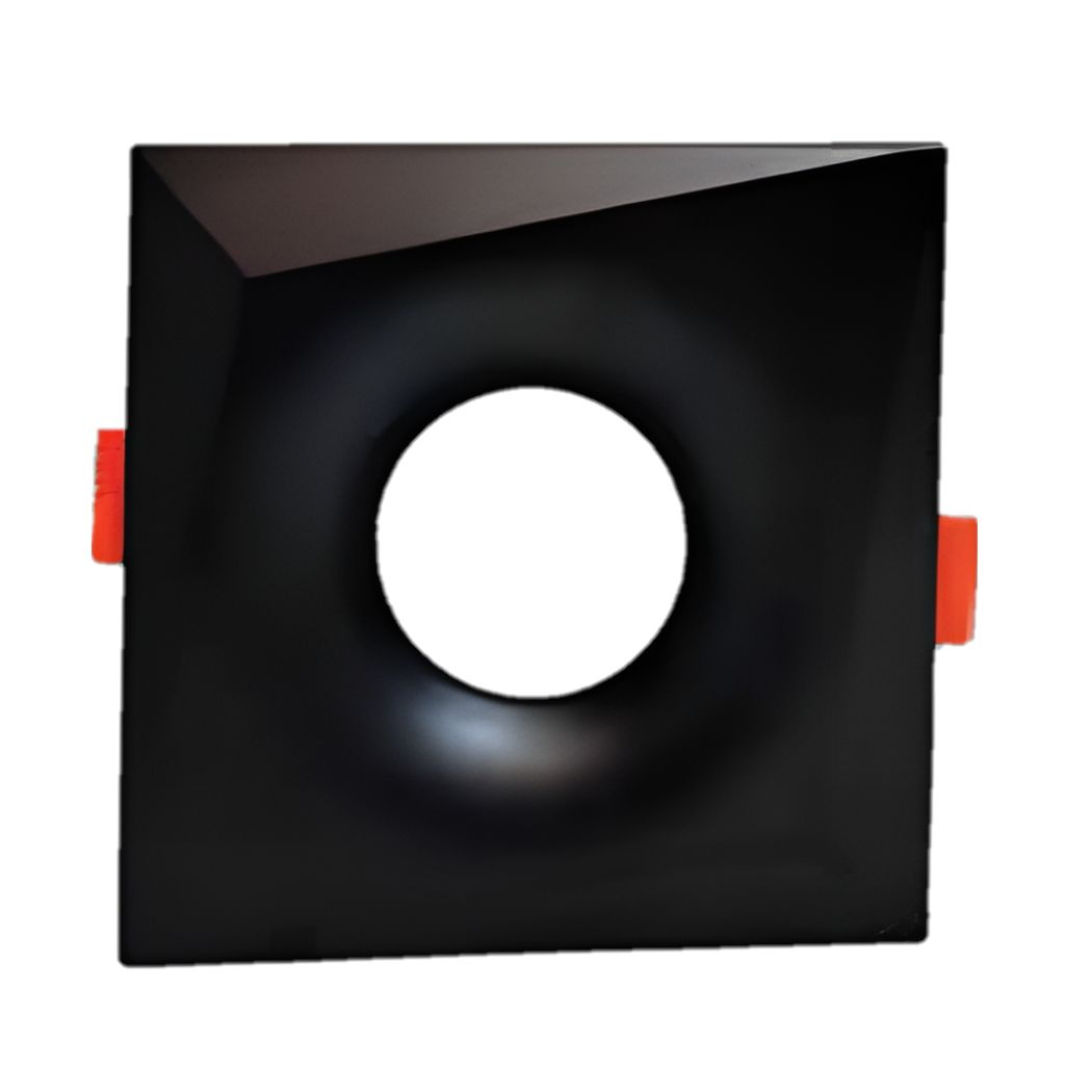 ERKled ERK5503 Siyah Kare Dekoratif Spot Kasası (Yuvarlak Kesim - PC Gövde)