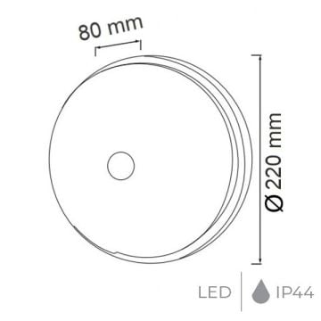 HOROZ 071-014-0020 BOLKAR 20 Watt Beyaz Sensörlü Dış Mekan Glop Armatür - Beyaz Işık (6500K) [Plastik Kasa]