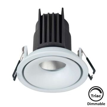 MOLLED MOL4175M Triac Dimli 10 Watt Beyaz Kasa Sıva Altı Yuvarlak LED Spot (SAMSUNG/OSRAM/PHILIPS LED & EAGLERISE/PHILIPS/LIFUD Driver)