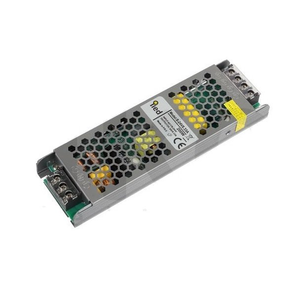 İled 24 Volt 8.33 Amper 200 Watt Slim LED Trafosu (S-24V8-33A)