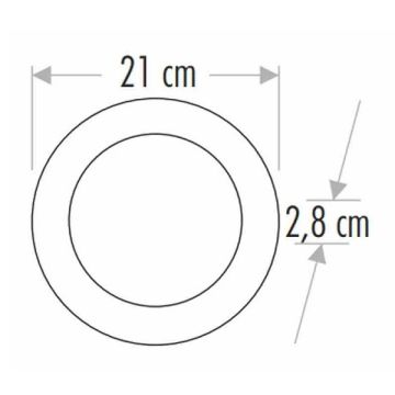 CATA CT-5235 18 Watt Siyah Kasa Sıva Üstü Yuvarlak LED Panel