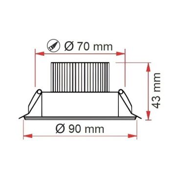 ERKled ERK3125 5 Watt Sıva Altı Krom Yuvarlak LED Spot