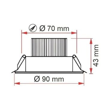 ERKled ERK3105 5 Watt Beyaz Sıva Altı Yuvarlak LED Spot