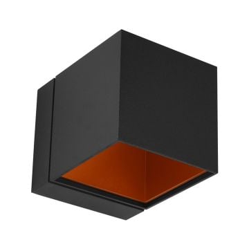 JUPITER LW468 S&A 2x3 Watt Siyah-Gold Çift Yönlü Dış Mekan LED Aplik - Gün Işığı (3000K)