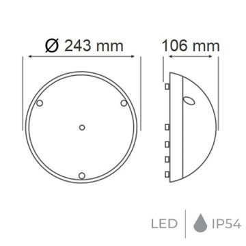 HOROZ 400-325-115 AQUA 20 Watt Opal Camlı Siyah Dış Mekan Glop Armatür - Beyaz Işık (6400K) [Plastik Kasa]