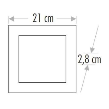 CATA CT-5236 18 Watt Siyah Kasa Sıva Üstü Kare LED Panel