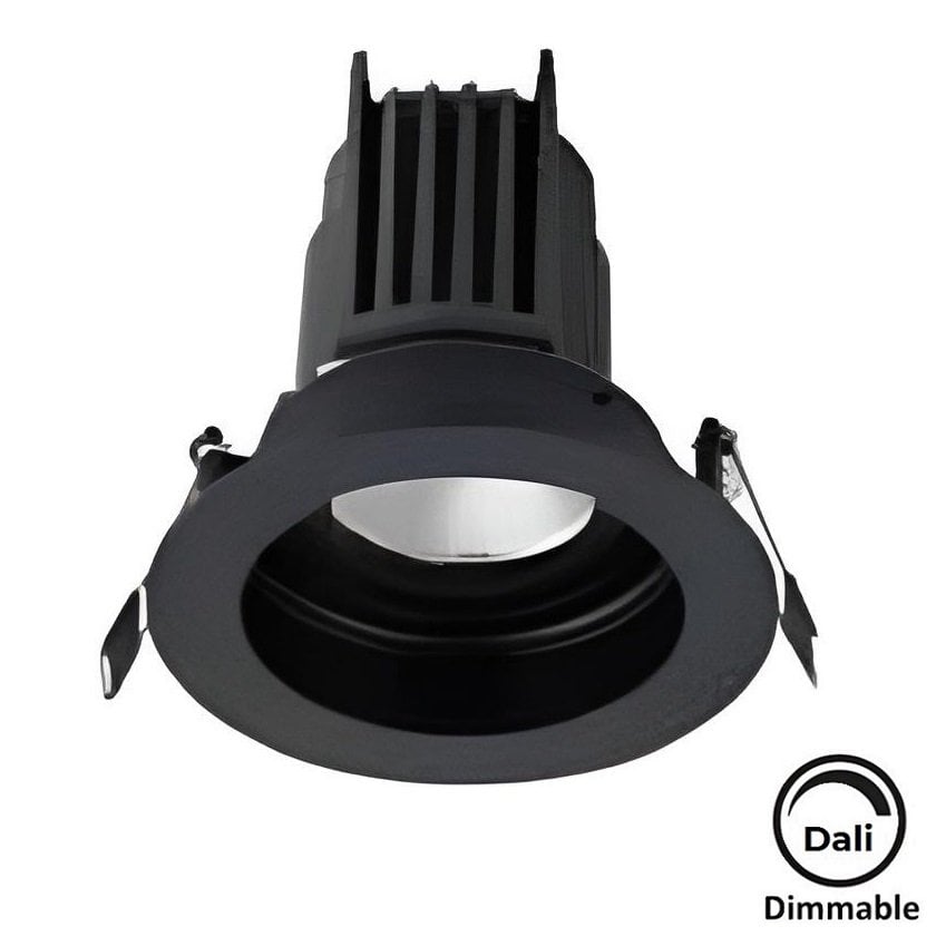 MOLLED MOL1680M Dali Dimli 12 Watt Siyah Kasa Sıva Altı Yuvarlak LED Spot