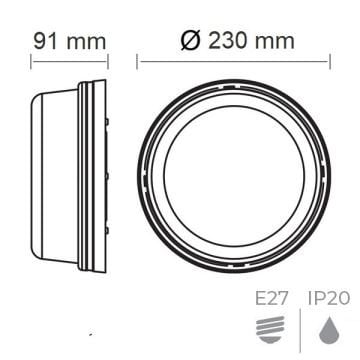 HOROZ 400-201-100 RÜZGAR GÜLÜ Opal Camlı Gümüş Glop Armatür (E27 Duylu)